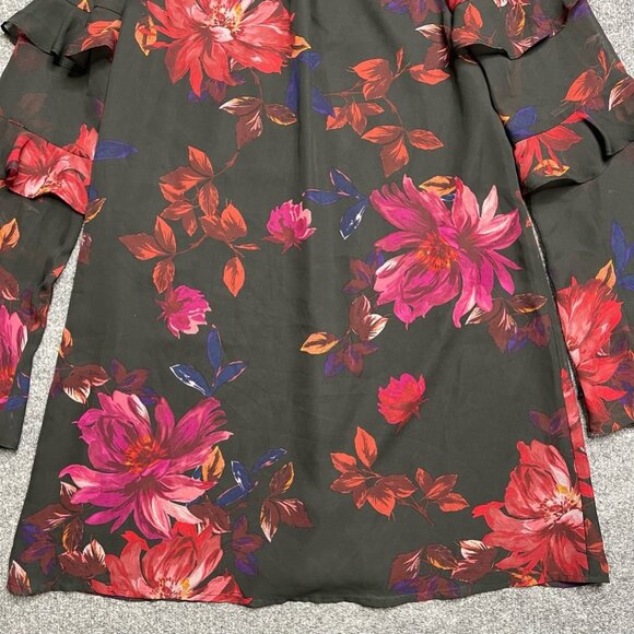 Ali & Jay Womens A Line Dress Multicolor Floral Mock Neck Long Sleeve Boho S New - Picture 5 of 7
